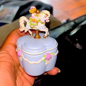 Beautiful bear carousel jewelry box